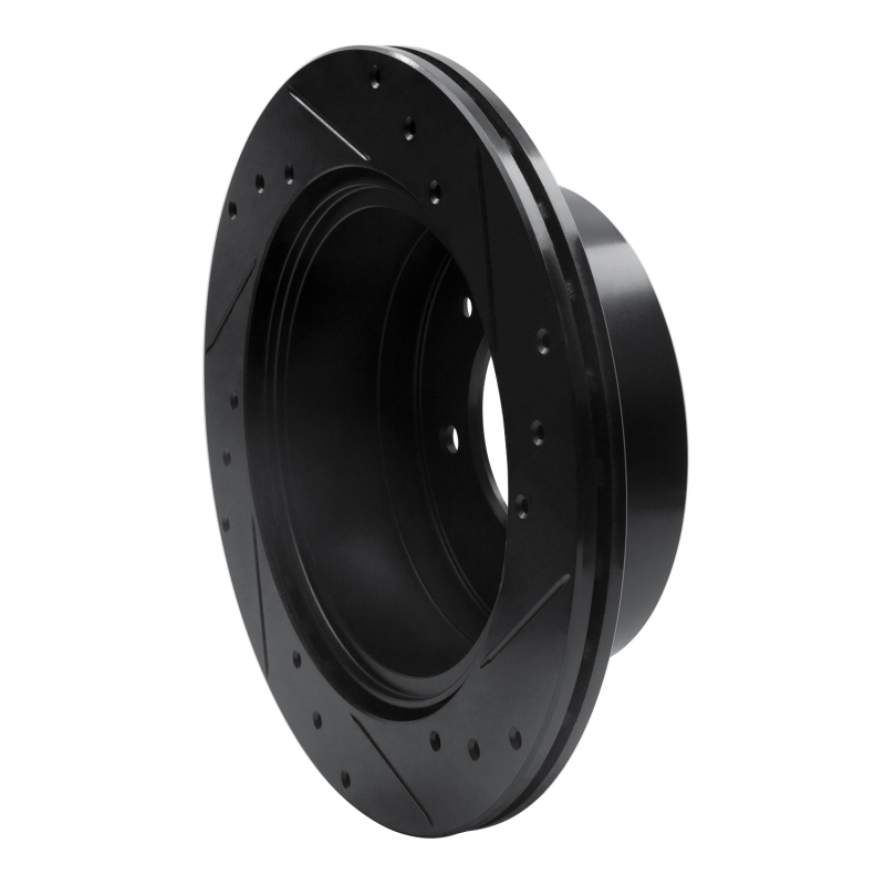 Kia Sorento Brake Rotor (1) - Rear Left - R1 Concepts - Drilled & Slotted - Black - `03-`06